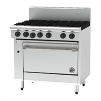 Goldstein 6 Burner Oven Range with Fan Forced Oven LPG