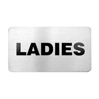Trenton Ladies Wall Sign Stainless Steel 110x60mm