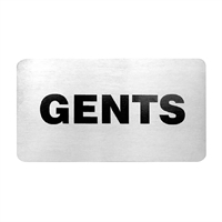 Trenton Gents Wall Sign Stainless Steel 110x60mm