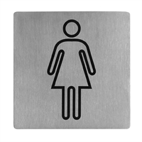 Trenton Female Symbol Wall Sign Stainless Steel 130x130mm