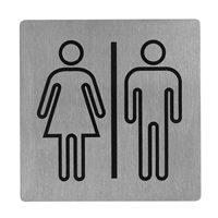Trenton Unisex Symbol Wall Sign Stainless Steel 130x130mm