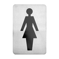 Trenton Female Symbol Wall Sign Stainless Steel 120x80mm