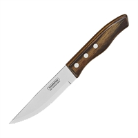 Tramontina Churrasco Steak Knife Grande 1/2 Tang Polywood Brown 120mm (12 Pack)