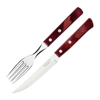 Tramontina Churrasco Steak Knife Polywood Traditional Steak Set Red 12pc
