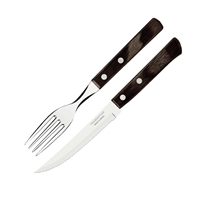 Tramontina Churrasco Steak Knife Polywood Traditional Steak Set Brown 12pc