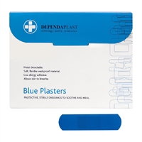 Dependaplast Blue Food Area Plasters 75x25mm (100 Pack)