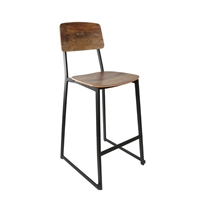Furnlink Denver Rustic Wood Barstool (2 Pack)