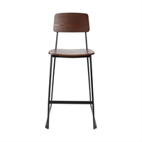 Furnlink Denver Dark Natural Barstool (2 Pack)