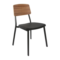 Furnlink Denver Black Vinyl/ Natural Chair (2 Pack)