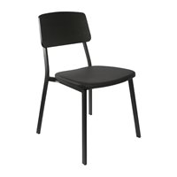 Furnlink Denver Black Vinyl/ Black Chair (2 Pack)