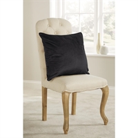 Luxury Reign Piped Cushion Black