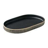 Playground Nara Black & White Oval Plates 180x110mm (6 Pack)