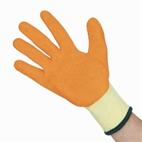 KeepSAFE GLO107 Latex Palm Gloves Orange (10 Pack)