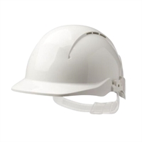Safety Helmet Vented Reduced Peak White