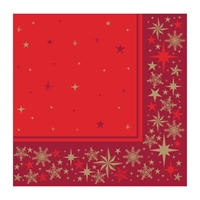 Swantex Lunch Napkins Merry & Bright Red 330x330mm (1000 Pack)