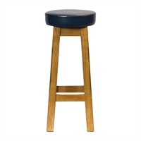 Everyday Wessex Weathered Oak High Stool with Bison Midnight Seat (2 Pack)