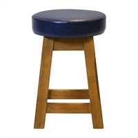 Everyday Wessex Weathered Oak Low Stool with Bison Midnight Seat (2 Pack)
