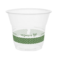 Vegware Slim Cold Cups Green Band PLA 76-Series 142ml (2000 Pack)