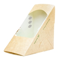 Vegware Deepfill Sandwich Wedges Kraft 75mm (500 Pack)