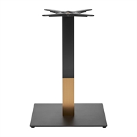 Boston Sleek Large Square Dining Table Base Black & Gold