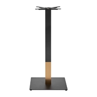Boston Sleek Large Square Bar Height Table Base Black & Gold