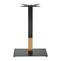 Boston Sleek Small Rectangular Mid Height Table Base Black & Gold