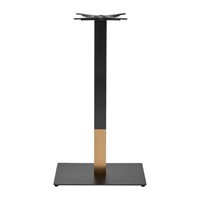 Boston Sleek Small Rectangular Bar Height Table Base Black & Gold