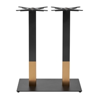 Boston Sleek Large Rectangular Mid Height Table Base Black & Gold