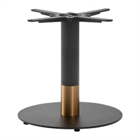 Boston Sleek Small Round Coffee Table Base Black & Gold
