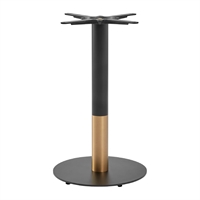Boston Sleek Small Round Dining Table Base Black & Gold