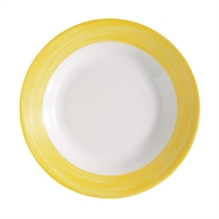 Arcoroc Brush Soup Plates Yellow 225mm (12 Pack)