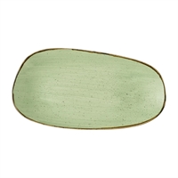 Churchill Stonecast Opal Oblong Plates Sage Green 350x185mm (6 Pack)