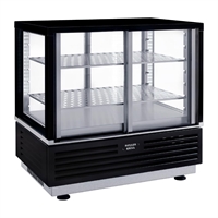 Roller Grill Self-Serve Countertop Display Fridge Black