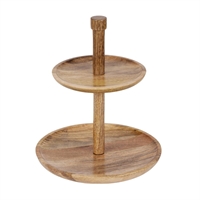 Olympia Mango Wood 2-Tier Stand 280x320mm