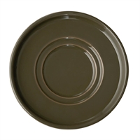 APS THE GRID Porcelain Espresso Saucers Brown 125mm (6 Pack)