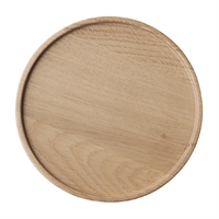 APS THE GRID Lacquered Oak Wood Plate 140mm