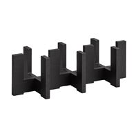 APS Wooden Pedestal for 3 Glass Carafes Black 410x160x120mm