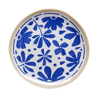 APS FLORYN Melamine Plate White & Blue 215mm (B2B)