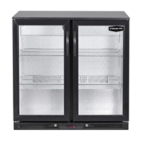 Sterling Pro Green Double Door Outdoor Bottle Cooler Black SP2LO-OUT-BK