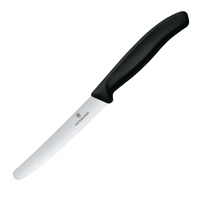 Victorinox Swiss Classic Tomato & Table Knife Wavy Black 11cm (6 Pack)