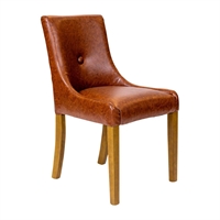 Bath Dining Chair in Weathered Oak & Bison Tan (6 Pack)