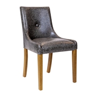 Bath Dining Chair in Weathered Oak & Bison Smoke (6 Pack)