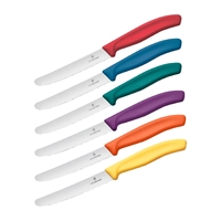 Victorinox Swiss Classic Tomato & Table Knife Mixed Colour 11cm (6 Pack)