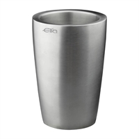 Elia Insulated Curved Bottle Cooler Satin Steel 130mm