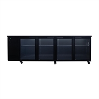 SKOPE BackBar 4 Glass Swing Door SlimLine Fridge SL.4.GSW Black