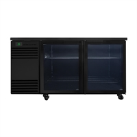 SKOPE BackBar 2 Glass Swing Door CounterLine Fridge CL.2.GSW Black