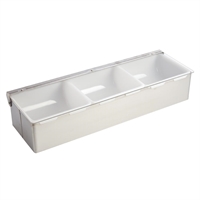 Olympia 3 Compartment Condiment Holder Stainless Steel