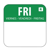 Hygiplas Removable Colour Coded Food Labels Friday (1000 Pack)