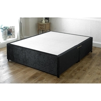 Black Chenille Deep Platform Divan Base
