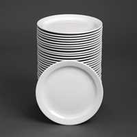 Bulk Buy Olympia Athena Narrow Rimmed Plates 284mm (36 Pack)